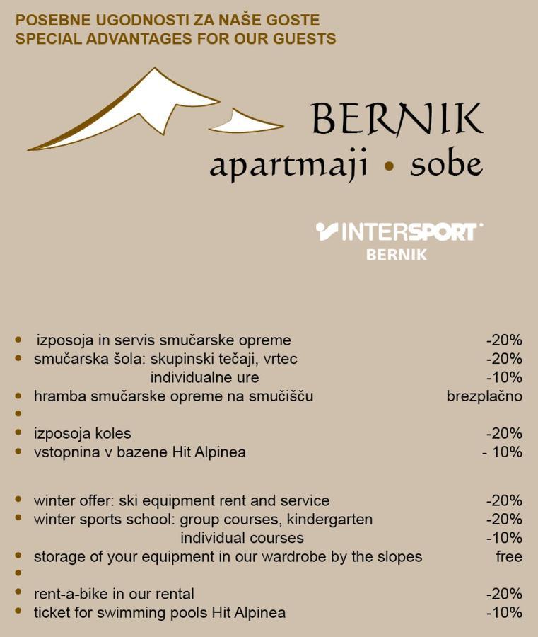 Apartment Bernik II كْرانْيِسكا غورا المظهر الخارجي الصورة